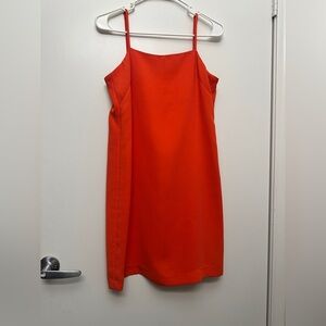 H&M brand orange spaghetti strap mini length dress size 6